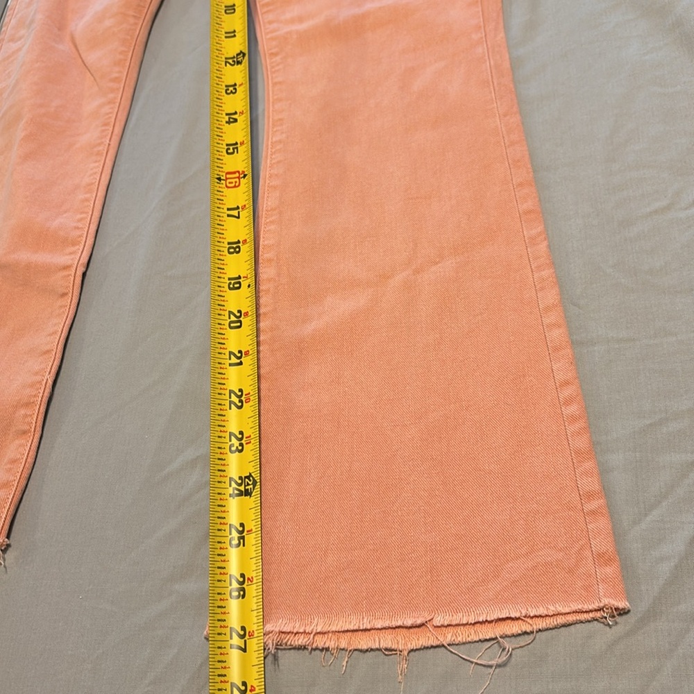 Like new MOTHER the insider ankle fray Jeans in Soft Peach 26 - Picture 12 of 12